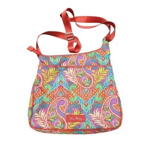 Vera Bradley Lighten Up Slim Crossbody Purse Bag Paisley in Paradise NWOT